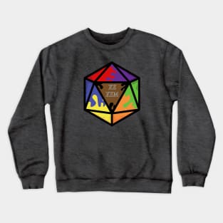 Rainbow Pronoun Pride D20 Xe/Xem Crewneck Sweatshirt